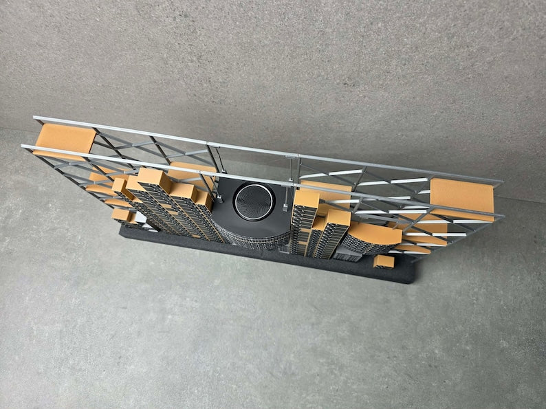 Desktop Wall of Sound speaker sculpture side profile